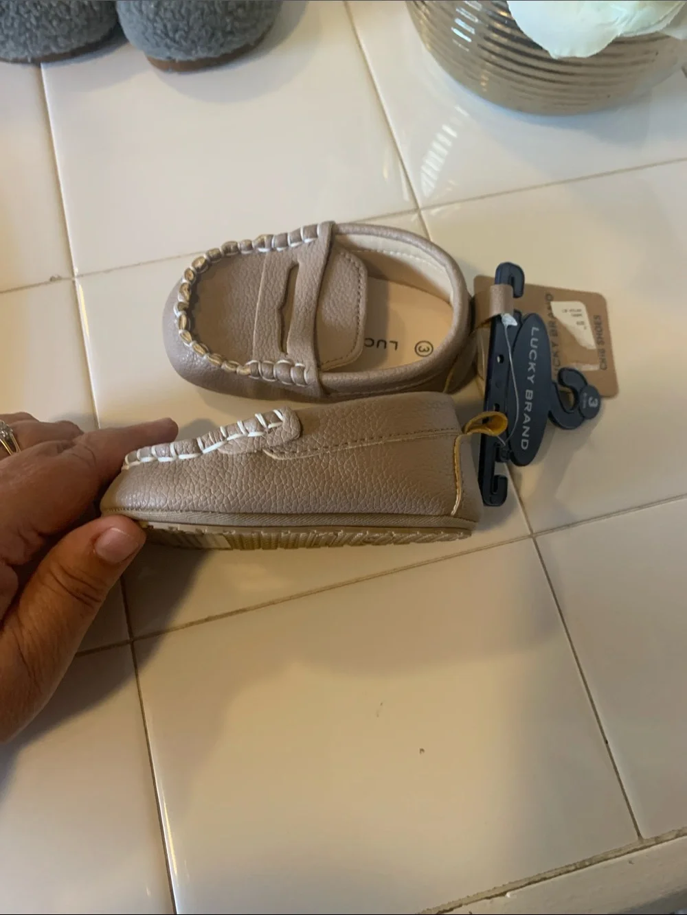 Lucky Brand Toddler Tan Moccasin Loafers
